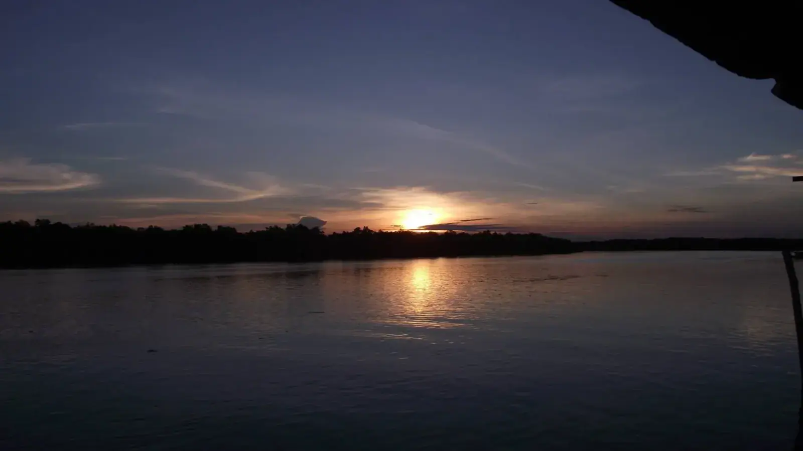 Sunset over the river at Kuala Selangor